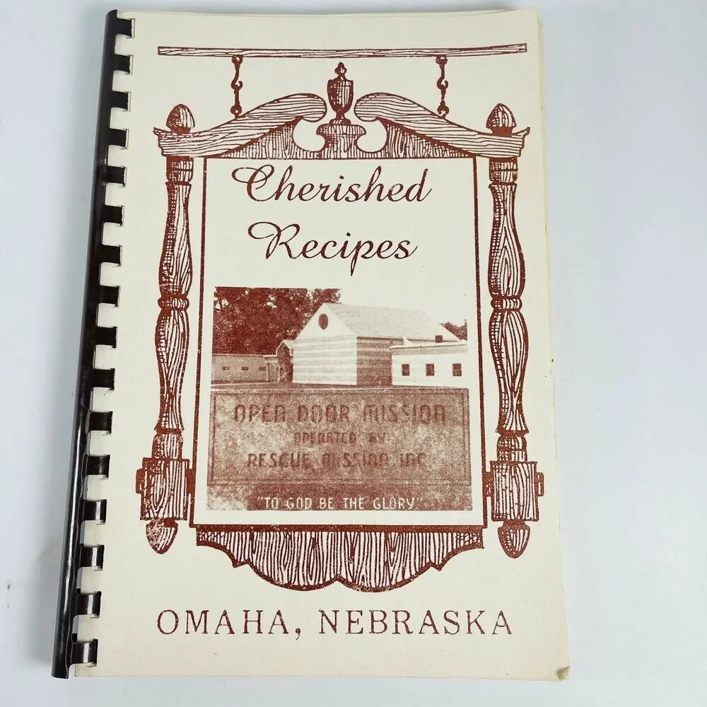 Cherished Recipes Open Door Mission Omaha Nebraska Vintage Cookbook